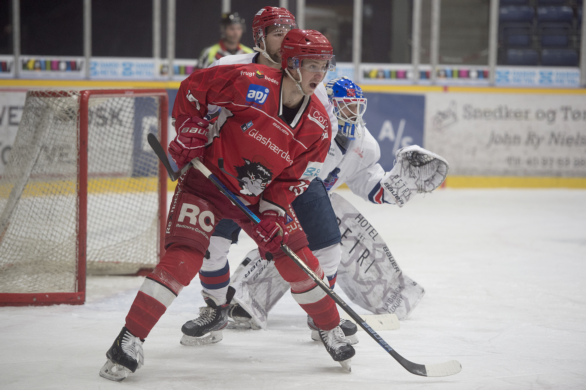 Svenske Kim Johansson i aktion foran Rungsteds mål // Foto: Daniel Storch