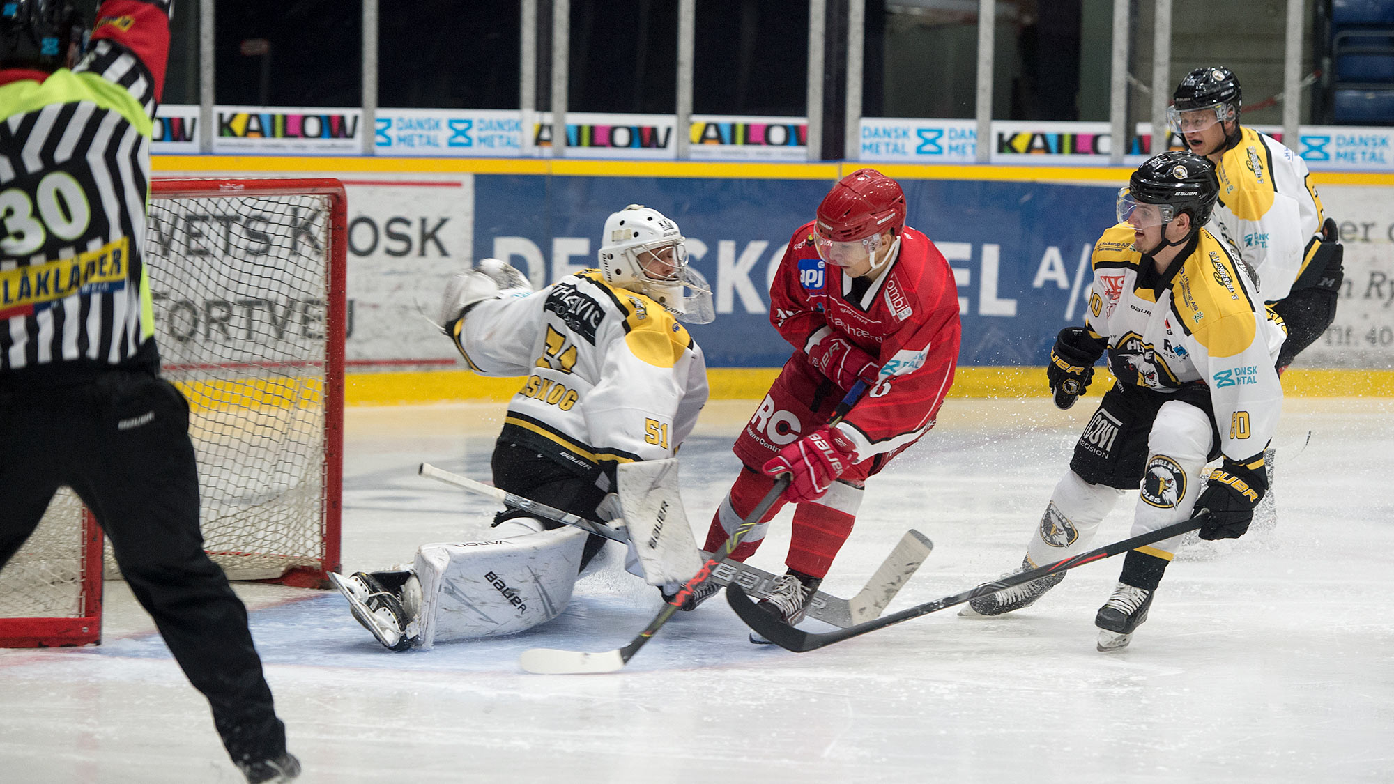 Maksim Popovic med sin debutscoring for Rødovre Mighty Bulls og 1-1 i kampen // Foto: Daniel Storch
